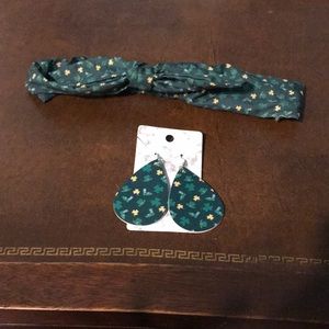 Leprechaun headband and earring set